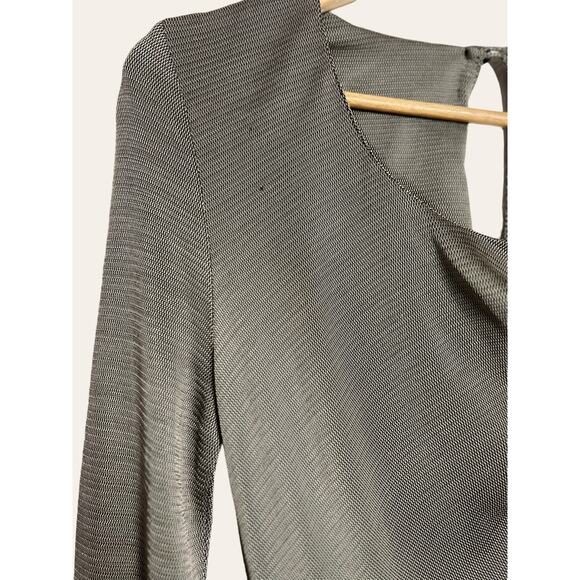 Alexander Wang Olive Green Draped Corset Long Sleeve Midi Dress Size 4 - Picture 11 of 11